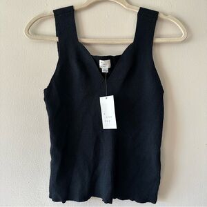 NWT Target A New Day Women's Black Ribbed Tank Top Size: Large
